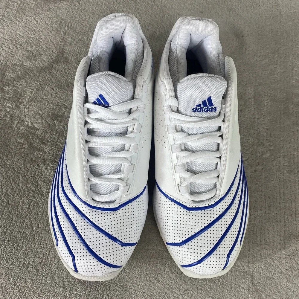 Adidas TMac 2 Restomod Men's Basketball Shoes Size 8.5 White Blue Leather NEW